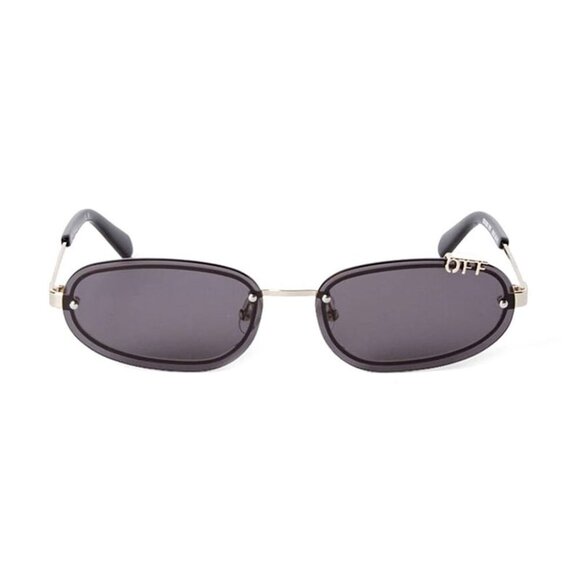 NEW OFF-WHITE SUNGLASSES OERI13 OFF-WHITE MMIAMI 7607 GOLD/DARH GREY - Picture 2 of 3